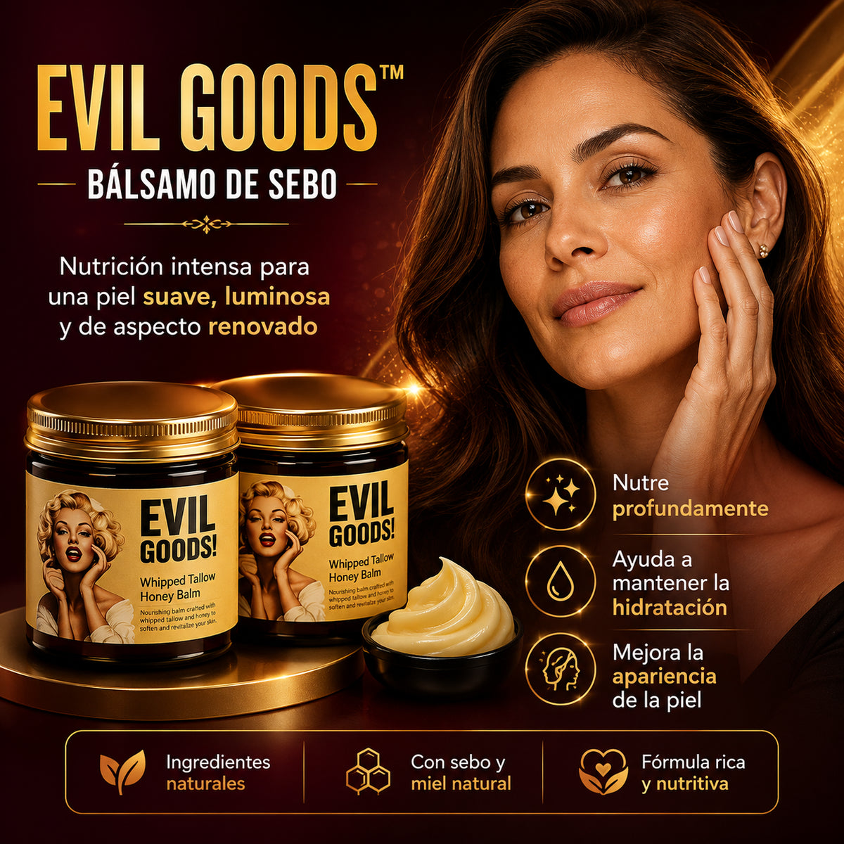 Evil Goods™ Bálsamo de Sebo para una Piel Radiante