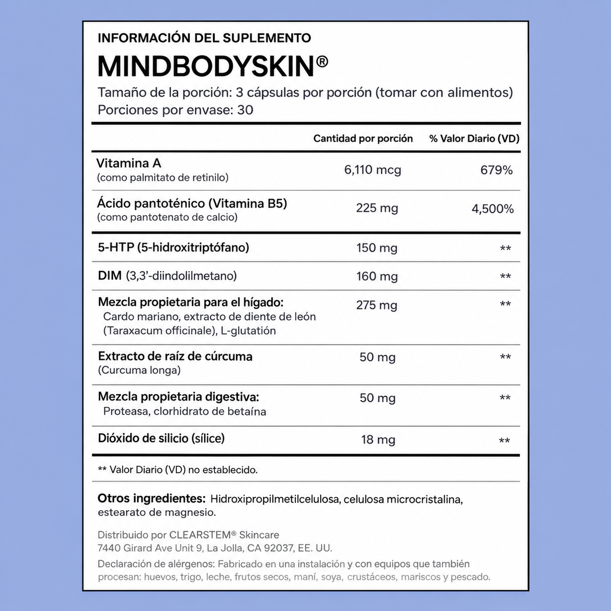 MINDBODYSKIN® | Suplemento Hormonal para el Acné
